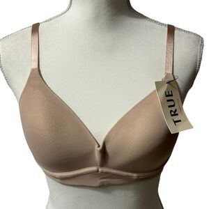 TRUE & CO. Contour tan free wire underwire bra size small NWT